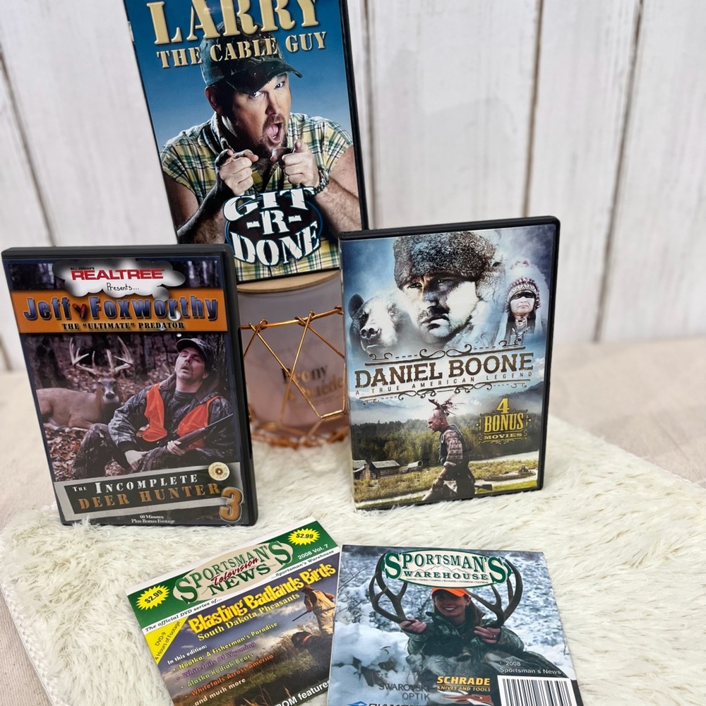Bundle of a Variety of DVDs: Hunting, Comedy, and Daniel Boone